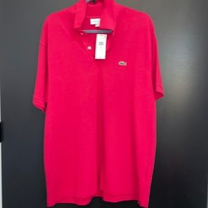 Lacoste mens red polo, size 7
